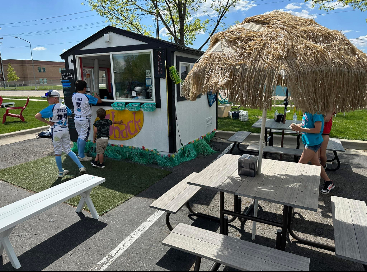 The Shack Shave Ice stand on a sunny afternoon